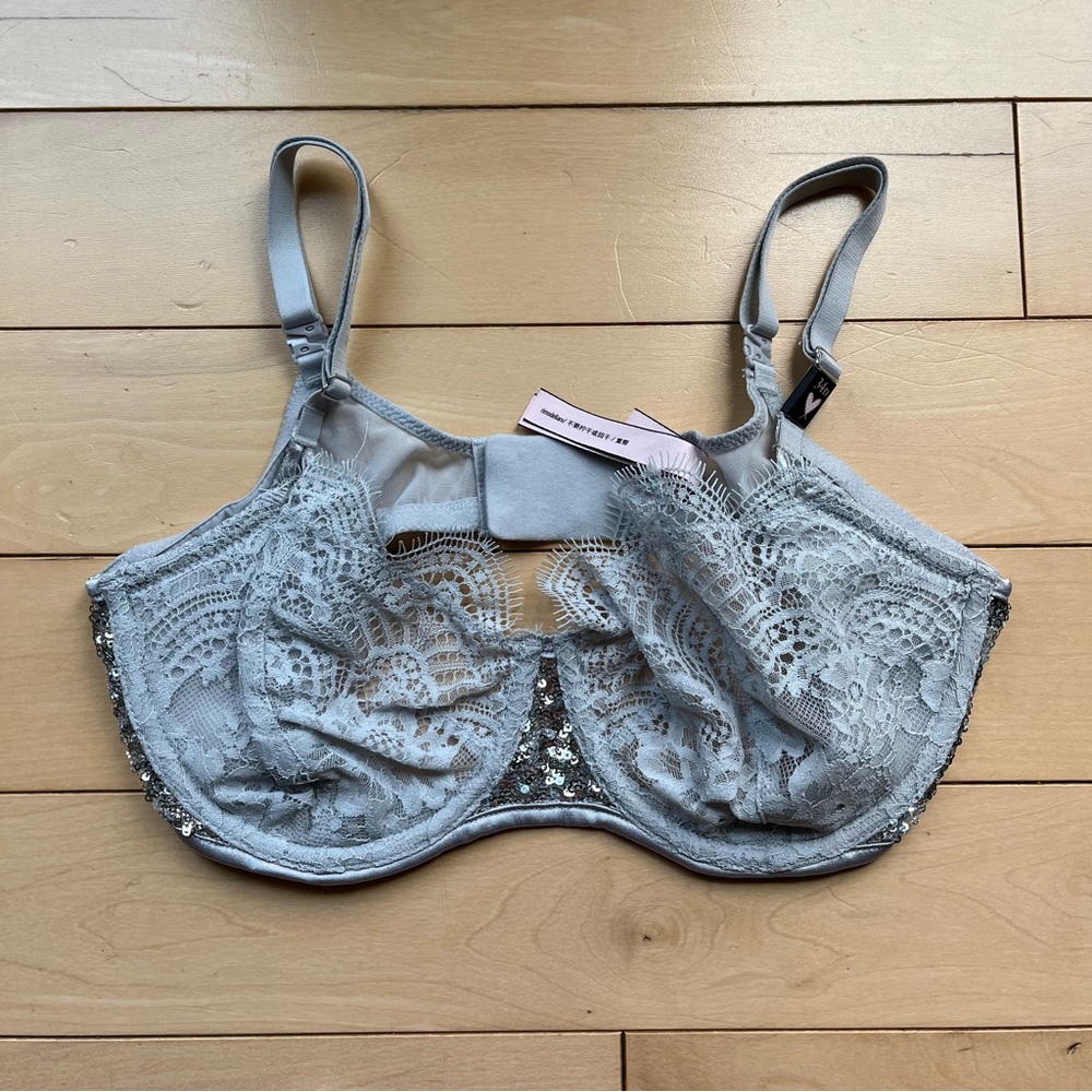 NWT VS Sequin & Lace Bra 34D
